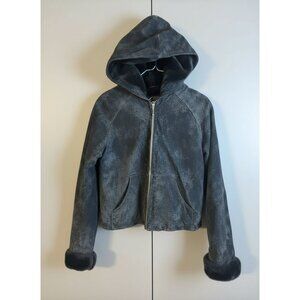 MAXIMA Leather Coat by Wilsons Leather Expert w/ Hooded